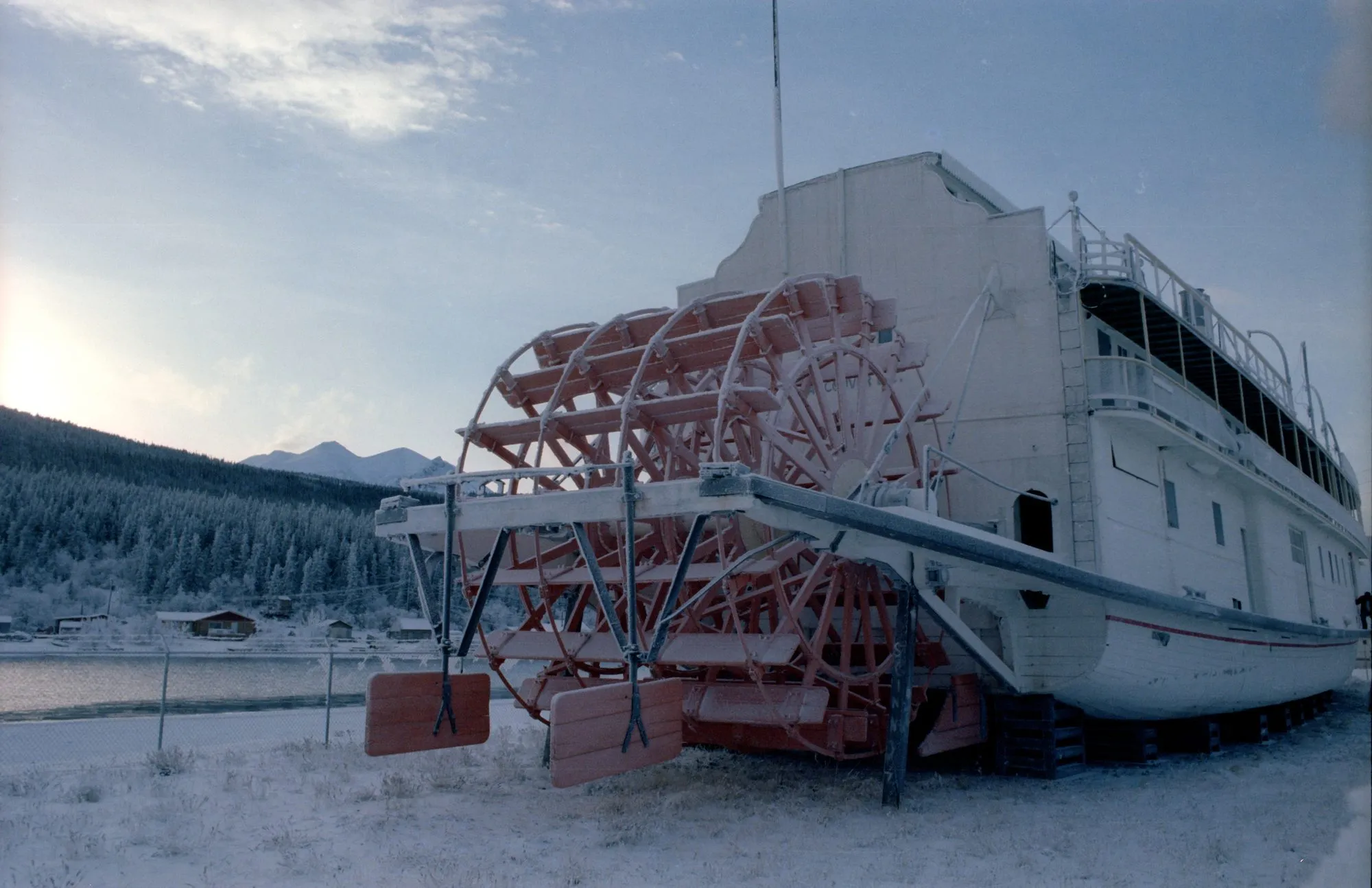 Sternwheel and stern in winter