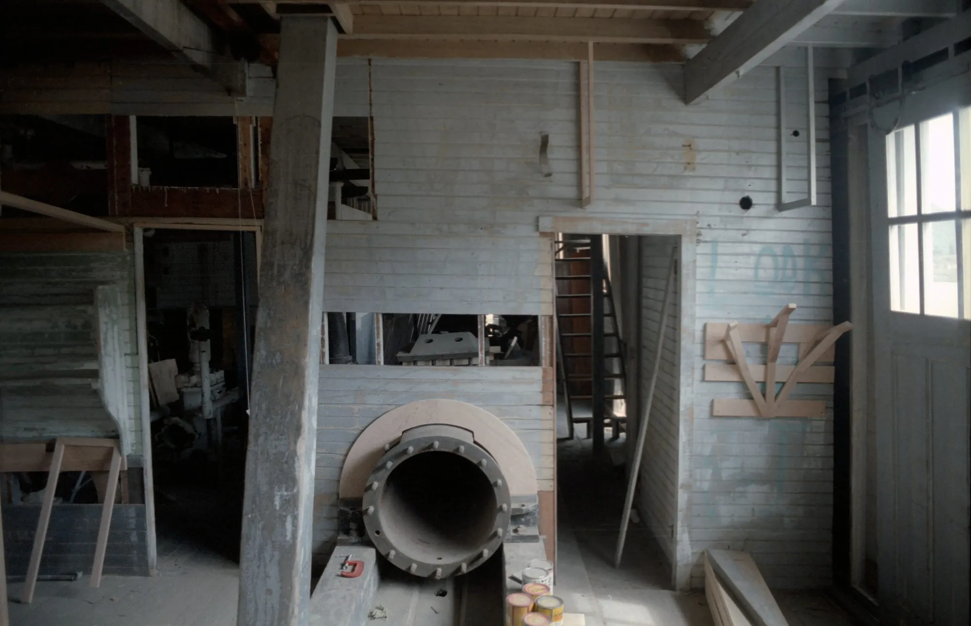 Interior space during restoration